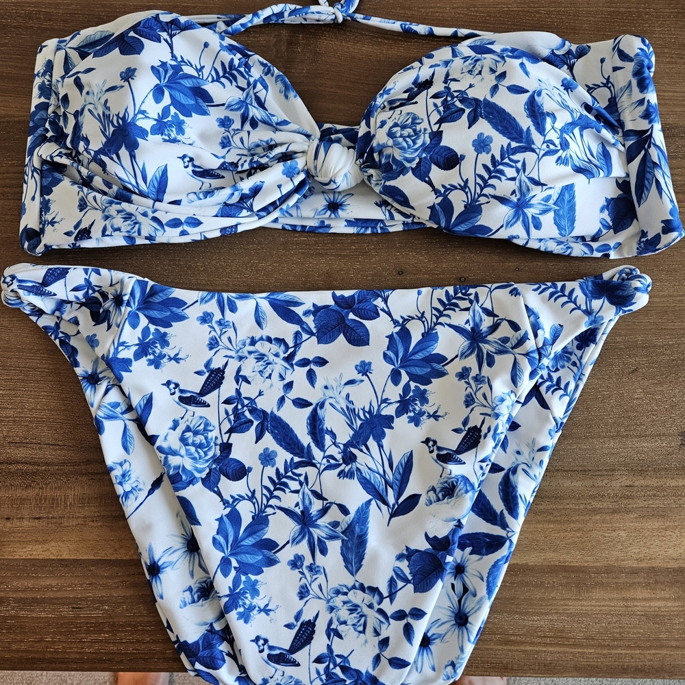 Skatie Blue Floral Bikini